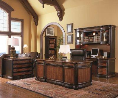 Office Chairs Office Depot on Brown Two Toned Grand Style Office Desk W Carvings   Furniture Clue