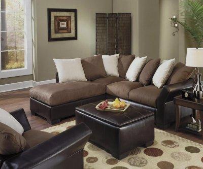 Leather Chairs on Vinyl Leather   Mocha Micro Suede 2 Pc Sectional   Furniture Clue