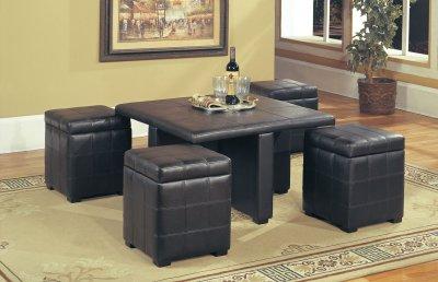 Storage Furniture  Living Room on Living Room Furniture Occasional Coffee Table Dark Brown Leather
