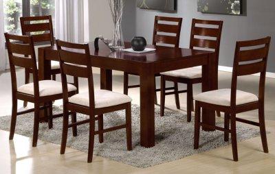 Solid Cherry Bedroom Furniture on Dining Room Furniture Dark Cherry Solid Finish Modern Formal Dining