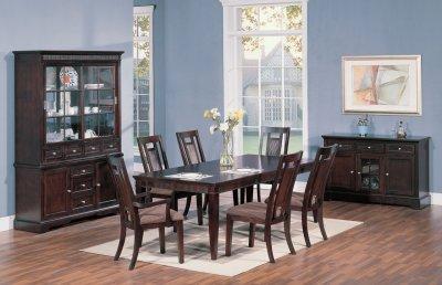  Dining Room Furniture on Deco Cherry Finish Contemporary Dining Room W Framed Table Top