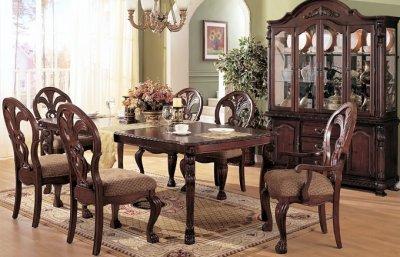 Formal Dining Room Tables on Deep Cherry Finish Classic Formal Dining Room W Options