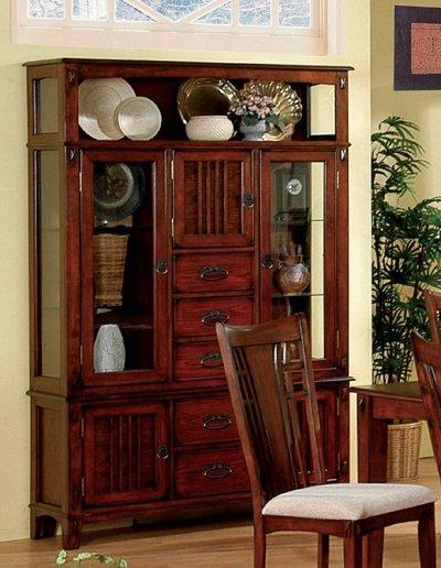 Contemporary Cabinets on Distressed Walnut Finish Contemporary China Cabinet   Furniture Clue
