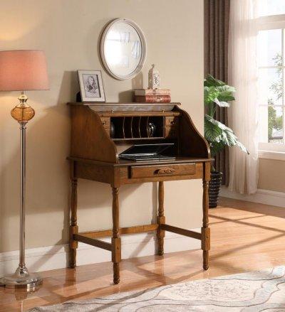 Solid Wood Bedroom Furniture on Acme Furniture     Coronado Oak Finish Solid Wood Double Pedestal