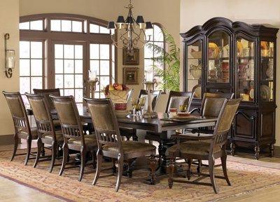 Rustic Dining Table on Rustic Burnished Oak Finish Formal Dining Table W Options   Modern