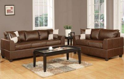 Leather Living Room Furniture Sets on Leather 2pc Contemporary Living Room Set   Modern Furniture Zone