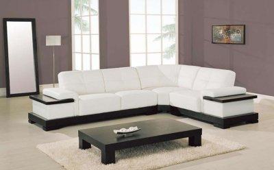  Contemporary Furniture on Contemporary Sectional Sofa W Cappuccino Wood Base   Modern Furniture