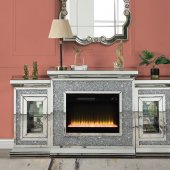 Noralie Fireplace w/LED AC00522 in Mirrored by Acme