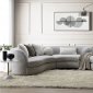 Ivria Sectional Sofa LV02541 in Gray Bouncle Fabric by Acme