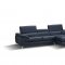 A973b Sectional Sofa in Blue Premium Leather by J&M