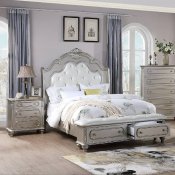 F9557 Storage Bed in Silver & White by Poundex w/Options