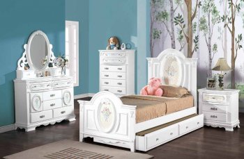 Flora Kids Bedroom BD01645T in White by Acme w/Options [AMKB-BD01645T Flora]