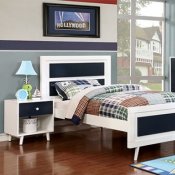 Alivia CM7850BL 4Pc Kids Bedroom Set in White/Blue w/Options