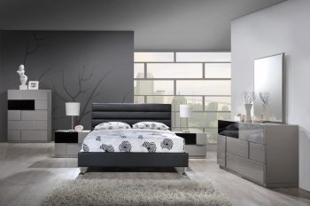 8284-Bianca Bedroom by Global w/Black Upholstered Bed & Options [GFBS-8284 Black Bianca]
