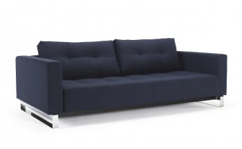 Cassius Deluxe Excess Lounger Sofa Bed in Navy by Innovation [INSB-Cassius D.E.L-528 Navy]