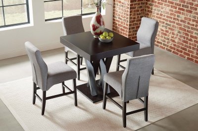 Lampton 5Pc Counter Ht Dining Set 100523 in Cappuccino - Coaster