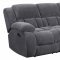 Weissman Motion Sofa 601921 in Charcoal by Coaster w/Options