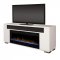 Haley Electric Fireplace Media Console in White by Dimplex