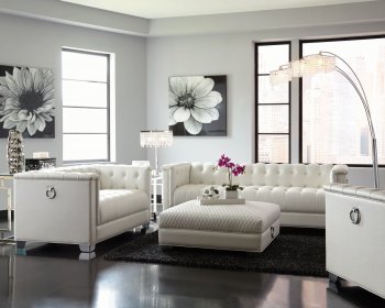 Chaviano Sofa in Pearl Leatherette 505391 by Coaster w/Options [CRS-505391 Chaviano]