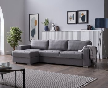 Cooper Sectional Sofa in Light Gray Fabric by Bellona [IKSS-Cooper Light Gray]
