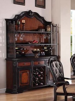 60405 Le Havre Buffet & Hutch Two-Tone Brown by Acme [AMCR-60405 Le Havre]