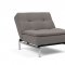 Dublexo Sofa Bed in Gray w/Stainless Steel Legs by Innovation