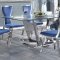Azriel Dining Table DN01191 Glass Top & Silver by Acme w/Options