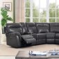 Atlas Motion Sectional Sofa LV01863 in Gray by Acme