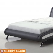 Black Sharky Modern Upholstered Full Bed