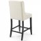 Baronet Counter Stool Set of 2 in Beige Fabric by Modway