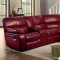 Pecos Motion Sectional Sofa 8480RED in Red by Homelegance