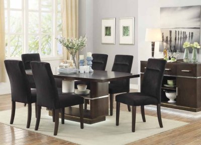 Lincoln Dining Table 106891 in Dark Walnut by Coaster w/Options