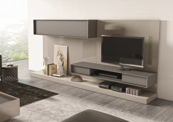 Composition 217 Wall Unit in Grey/Light Grey Laquer by J&M [JMWU-217]