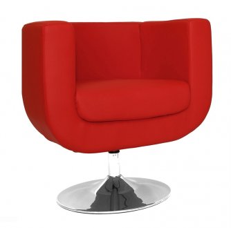 Bliss Swivel Chair in Red Leatherette by Whiteline Imports