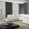 T35 White Bonded or Half Leather Sectional Sofa w/ Side Light