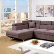 Foreman Sectional Sofa CM6125BR in Brown Fabric