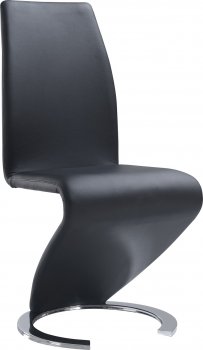 D9002DC-BL Dining Chair Set of 4 in Black PU by Global [GFDC-D9002DC-BL]