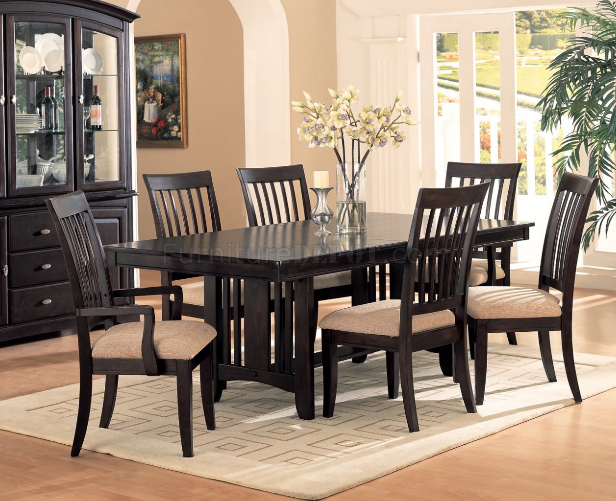 Cappuccino Finish Classic Dining Room Furniture - Click Image to Close