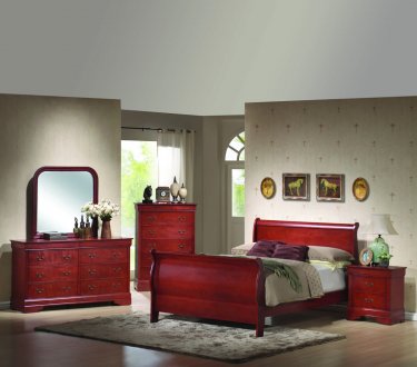 Cherry Finish Transitional Bedroom w/Options