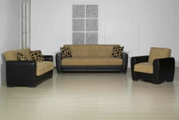 Mustard Fabric Contemporary Living Room w/Sleeper Sofa [MNSB-Luna-Mustard]