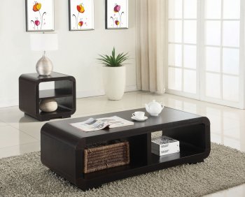 700794 Coffee Table & End Table 2Pc Set in Cappuccino by Coaster [CRCT-700794]