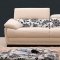 Cream Microfiber Fabric Modern 3PC Living Room Set w/Ottoman