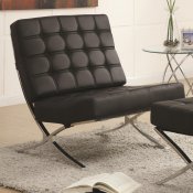 902181 Accent Chair Set of 2 in Black Leatherette by Coaster