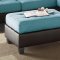 F6859 Sectional Sofa 3Pc in Teal Fabric by Boss