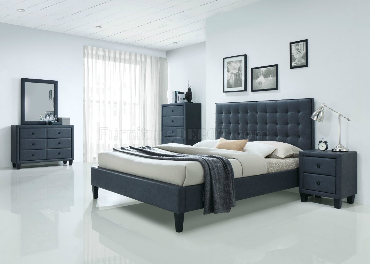 saveria 6 piece silver bedroom furniture set