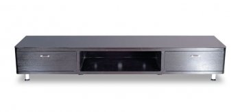 Wenge Color Matte Finish Modern Tv Stand w/ Glass Top [AHU-TVR622B]