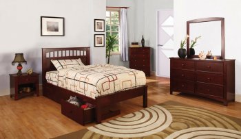 CM7904CH Carus Kids Bedroom in Cherry w/Platform Bed & Options [FABS-CM7904CH Carus]