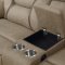 Camargue Power Motion Sectional Sofa 600380 in Tan by Coaster