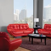 SM6082 Volos Sofa in Red Leatherette w/Options
