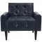 Delve Sofa in Blue Vinyl by Modway w/Options